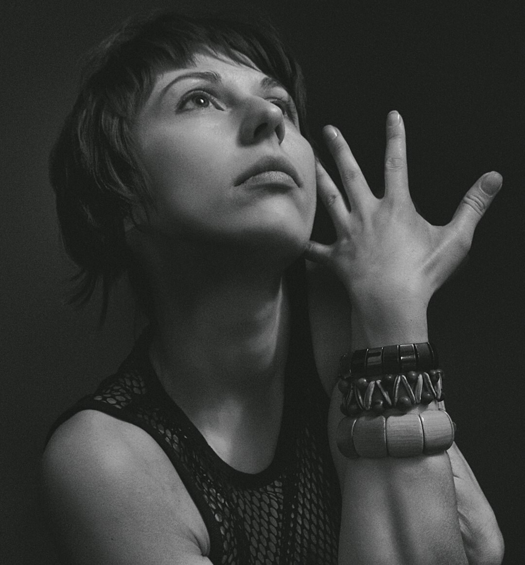 Studio portrait of an Argentine woman editorial director in her forties