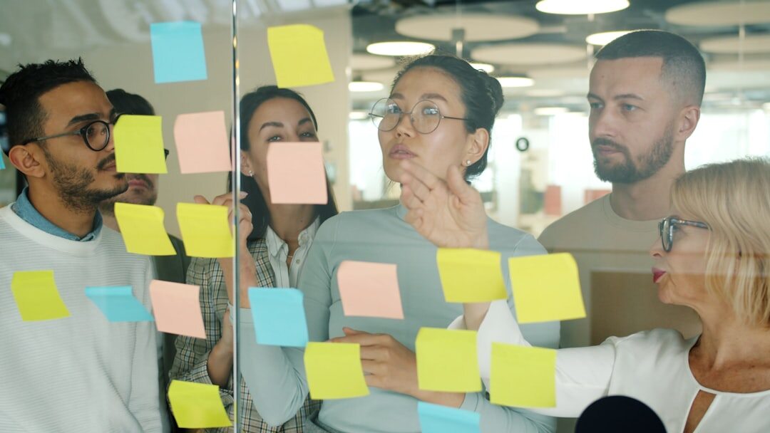 editorial team brainstorming
